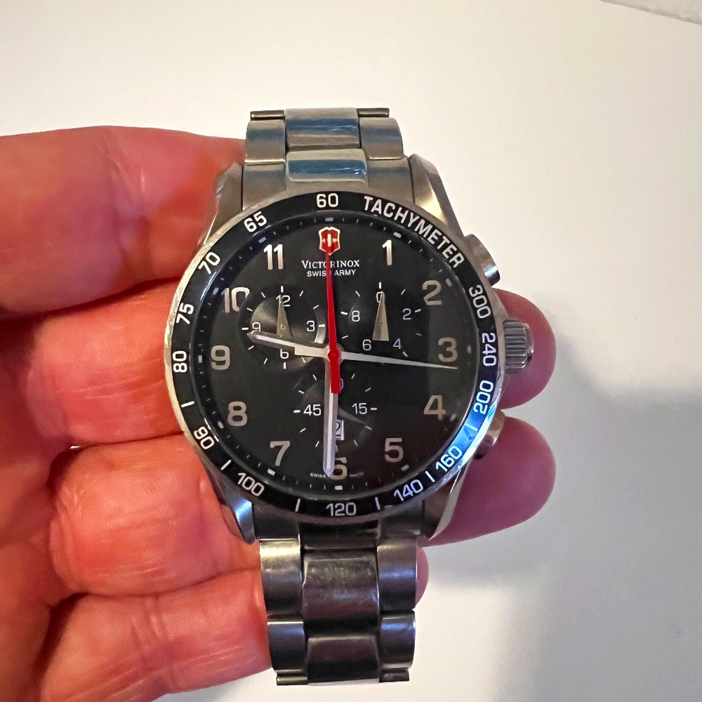 RARE Victorinox Swiss Army Watch (Switzerland) TITANIUM CHRONO CLASSIC XLS BLACK